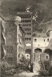 Prisão da Inquisição, Barcelona, Espanha, de &39;Spanish Pictures&39; pelo Reverendo Samuel Manning, publicado em 1870